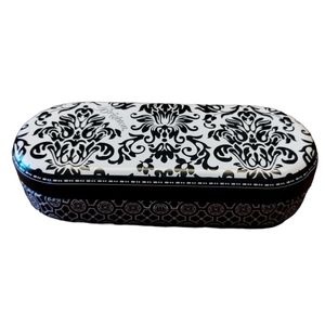 Brighton Sunglass Case Metal Tin Black & White